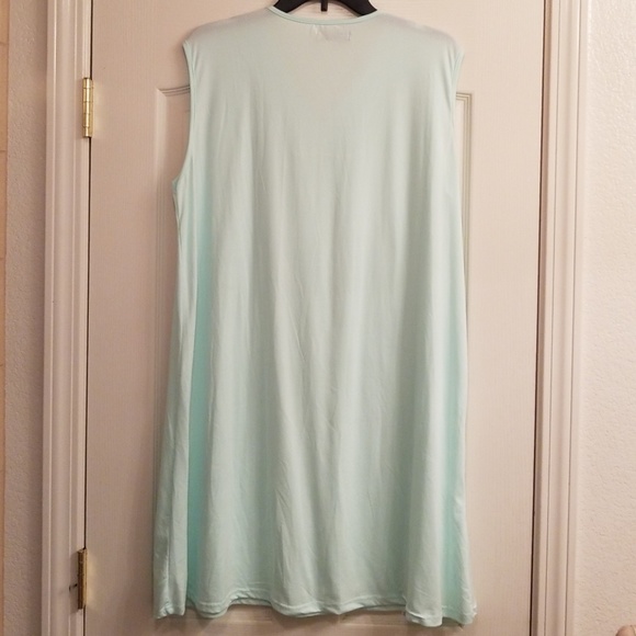 NWOT COOL MINT GREEN PJ GOWN 3X - Picture 3 of 3